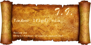 Tauber Ifigénia névjegykártya